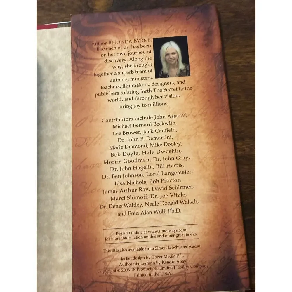 The Secret by Rhonda Byrne Hardcover Book